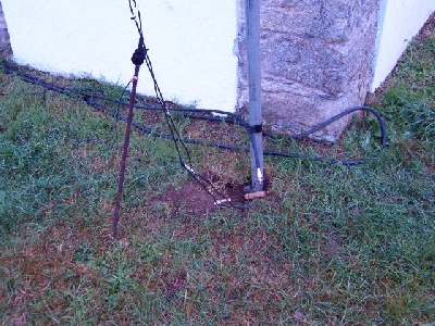 BASE DE LA ANTENA Y TOMA DE TIERRA